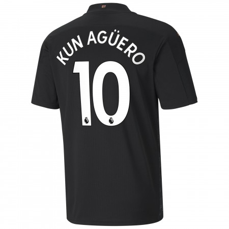 Billiga Fotbollströjor Manchester City Sergio Aguero 10 Borta tröja 2020/21 Kortärmad